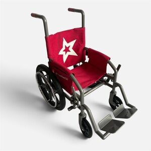 American Girl Doll Wheelchair Berry Red White Star Retired